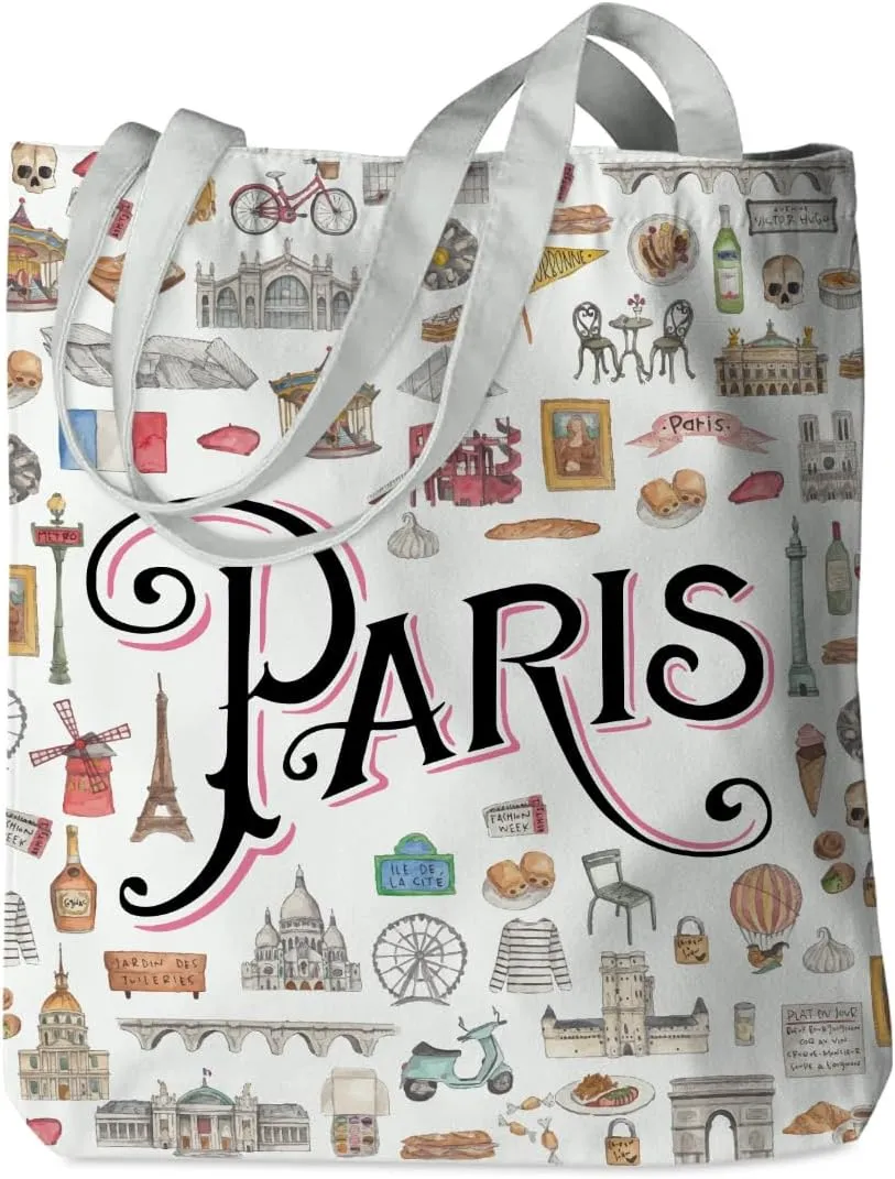 New York Paris Chicago Nashville Italy Los Angeles Las Vegas Lover Gifts Tote Bag Beach Bag Travel Gift