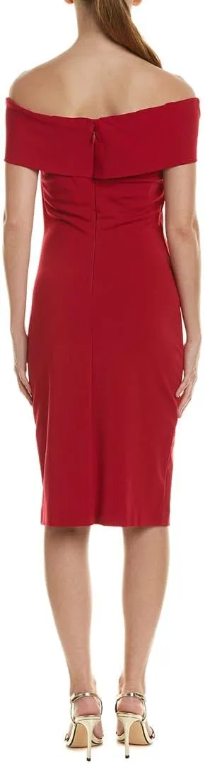 Nicole Miller New York Women's Structured Heavy Jersey Twist Off Shldr Dress