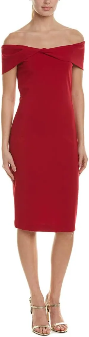 Nicole Miller New York Women's Structured Heavy Jersey Twist Off Shldr Dress