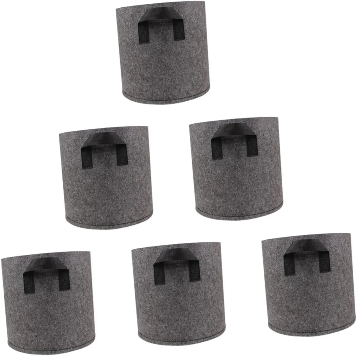 Non-Woven Plant Grow Bags 6 Pack Breathable 3 Gallon Fabric Pots for Gardening Nutrient Bags Plant Nursery Pots Non-Woven Seedling Bag Collection