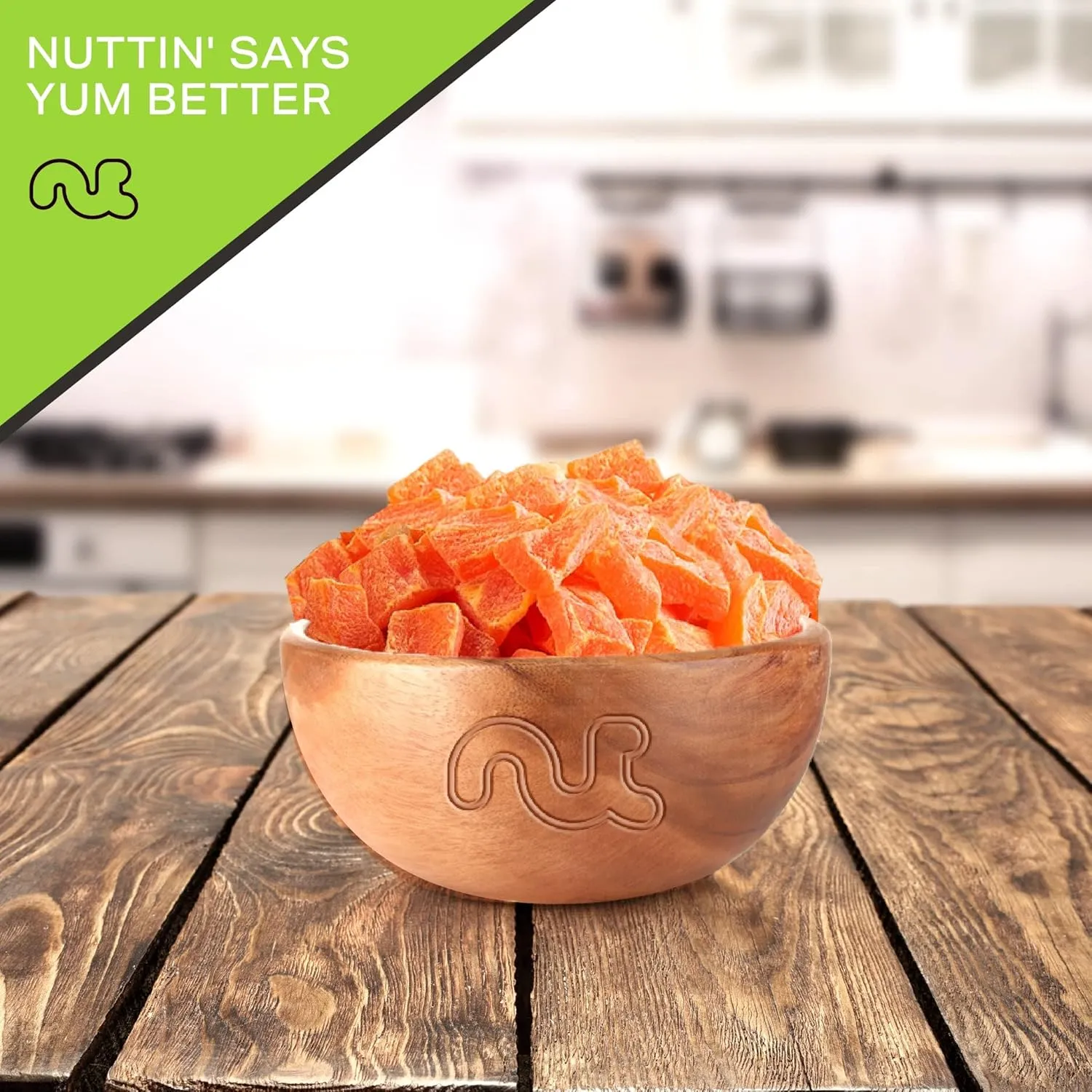 NUT CRAVINGS Dry Fruits - Sun Dried Papaya Chunks, (16oz - 1 LB) Packed Fresh in Resealable Bag - Sweet Snack, Healthy Food, Naturally Grown, Vegan, Kosher Certified