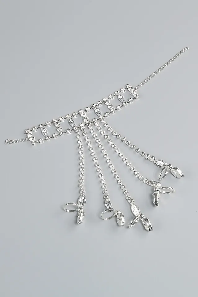 One Shoulder Diamonds Bracelet Cocktail Dress
