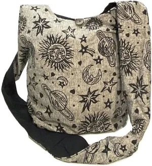 Original Collections Celestial Cross Body Shoulder Bag Purse in Gray