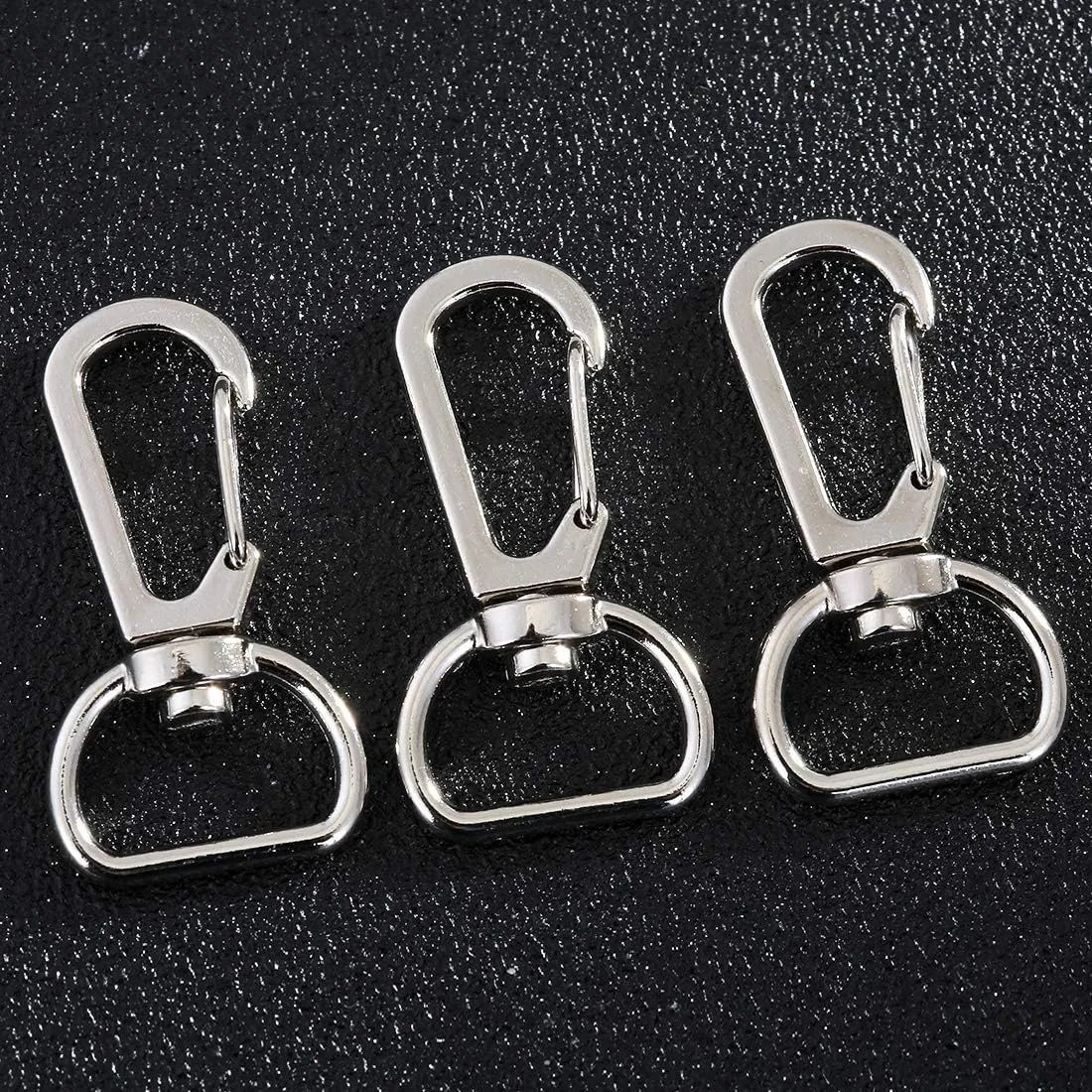Pack of 40 1.5" Metal Swivel Clasps Snap Lanyard Snap Hook Lobster Claw Clasp-On Keychain Ring Hook Clip for Keys, Lanyards (3/4" Inside Wideth)