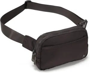 Pander Everywhere Belt Bag for Women, 5 Zipper Pockets Nylon Crossbody Fanny Pack Purse (Dim Grey)