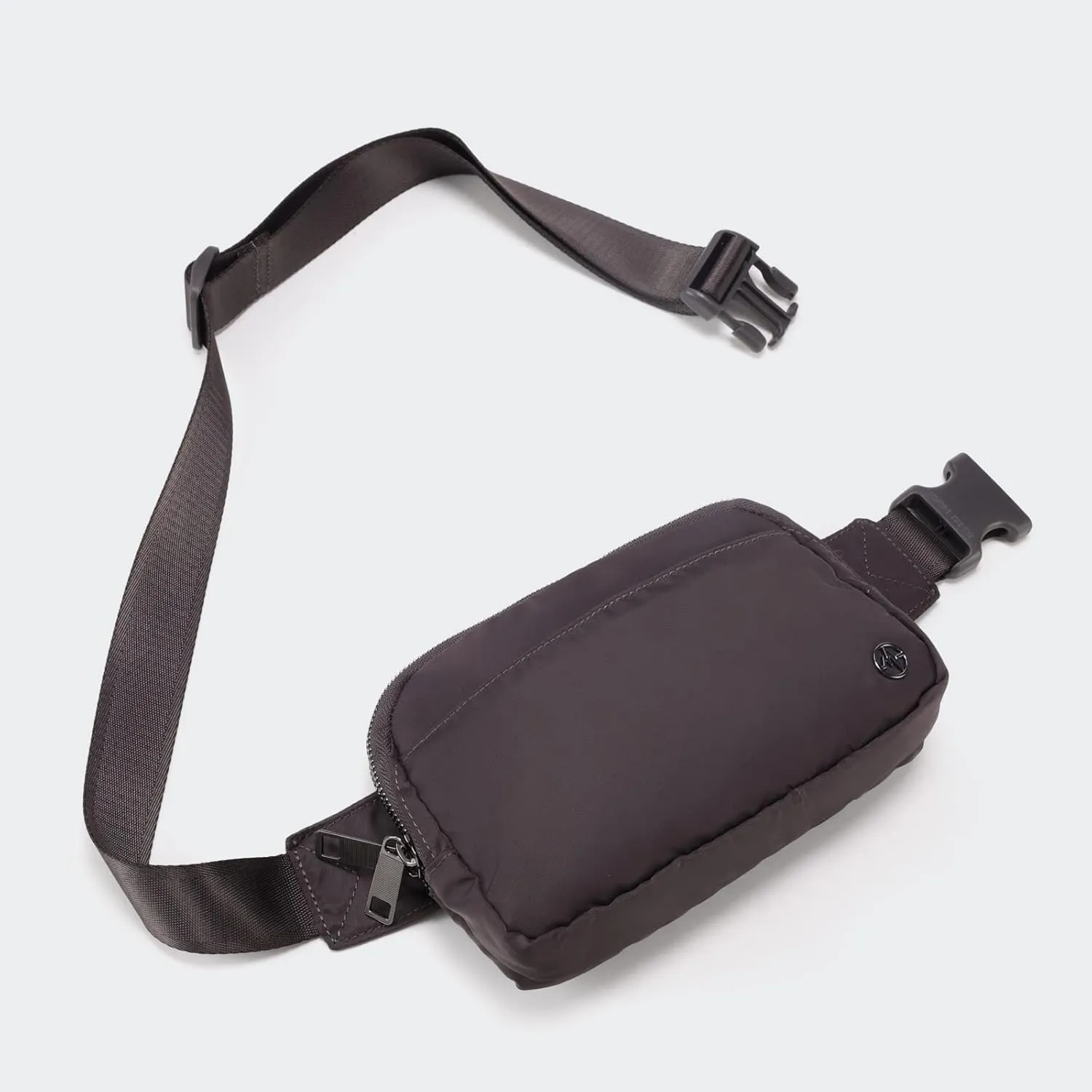 Pander Everywhere Belt Bag for Women, 5 Zipper Pockets Nylon Crossbody Fanny Pack Purse (Dim Grey)