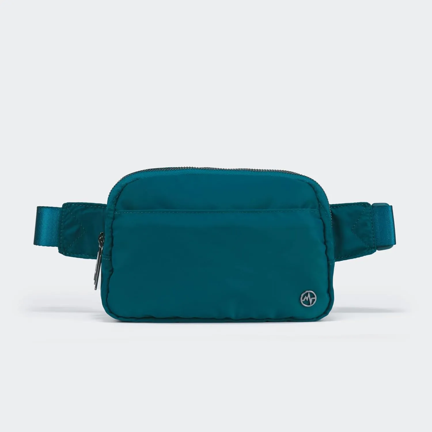 Pander Everywhere Belt Bag for Women, 5 Zipper Pockets Nylon Crossbody Fanny Pack Purse (Teal Blue)