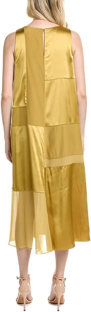 Panel Silk Midi Dress