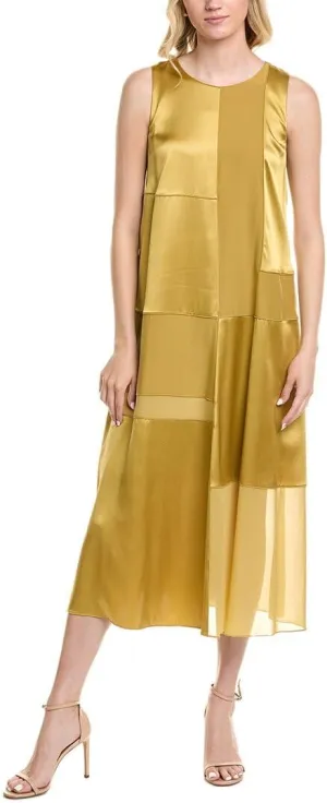 Panel Silk Midi Dress