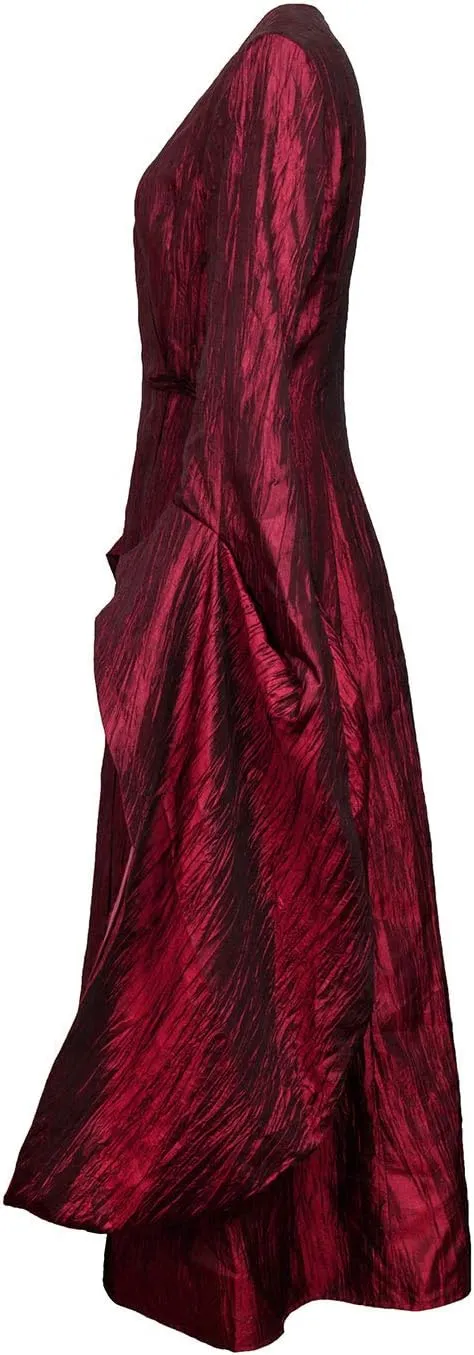 PartyEver The Red Woman Melisandre Cosplay Costume Renaissance Medieval Maxi Dress Victorian Irish Gothic Retro Gown