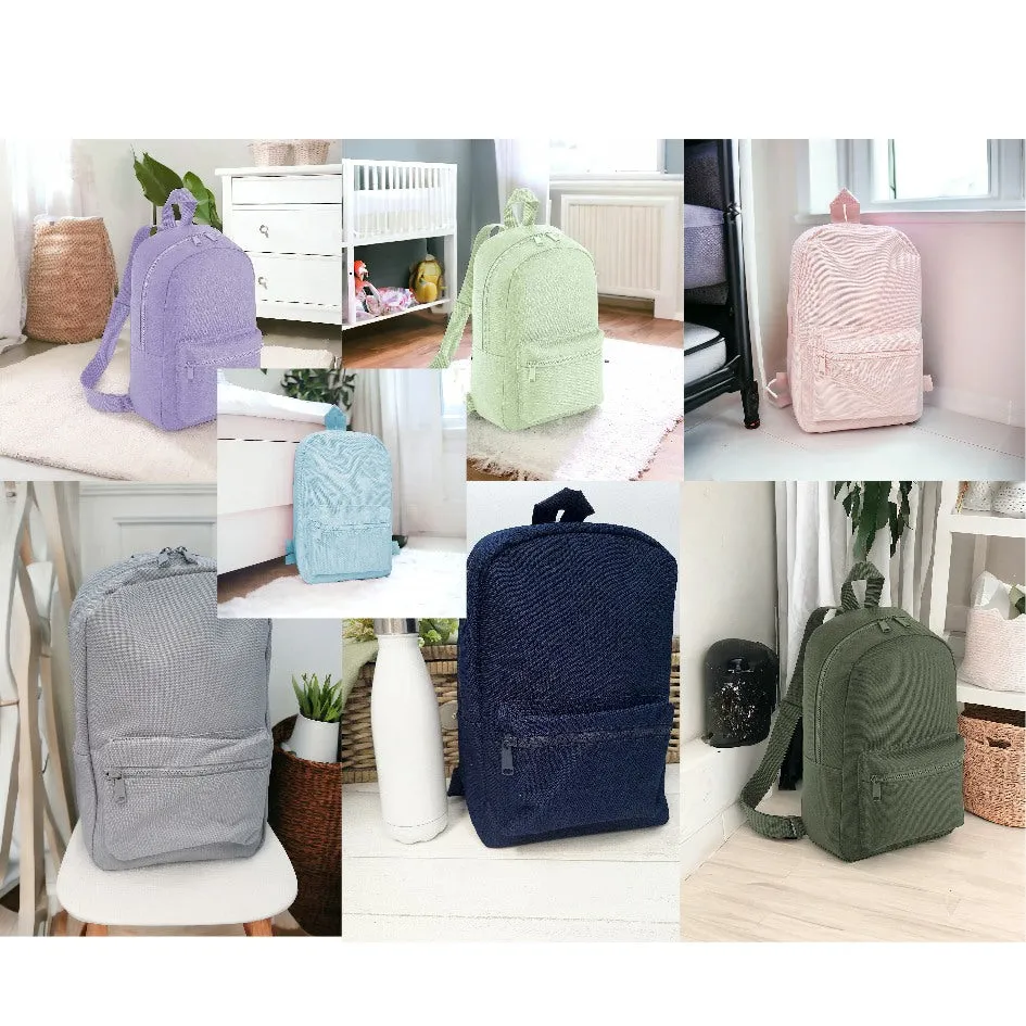 Personalised Pink Rainbow Heart Backpack