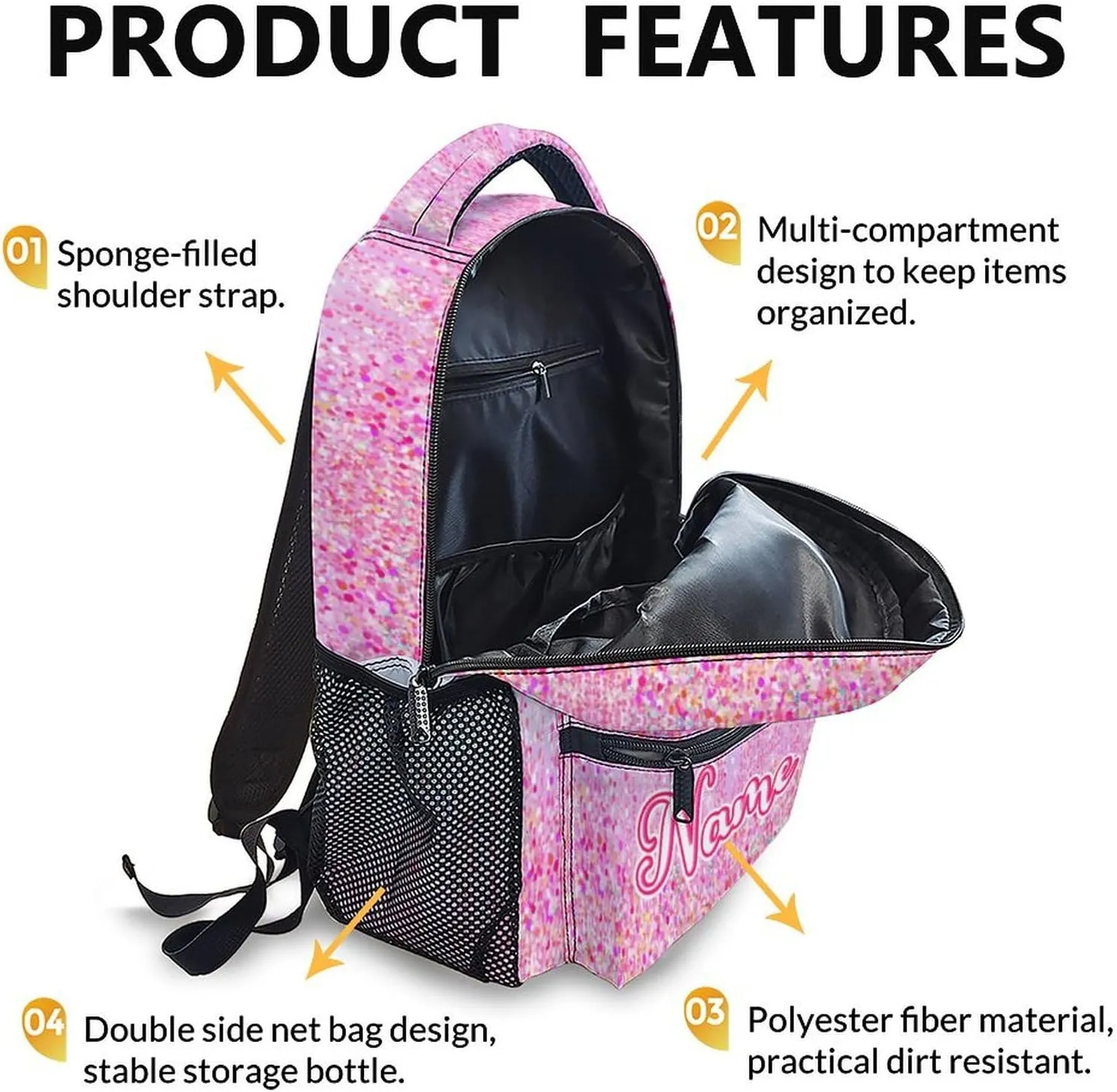 Personalized Backpack for Girls - Custom Butterfly Backpacks for Kids - 17 Inch Pink Butterfly Schoolbag for Preschool Kindergarten Primary - Lightweight Bookbag for School Travel