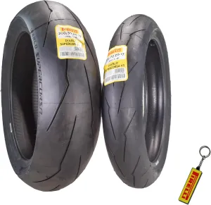 Pirelli Diablo Supercorsa V3 Front 120/70-17 & Rear 200/55-17 Tires w/Keychain 120/70ZR17 200/55ZR17 (Two Pack)
