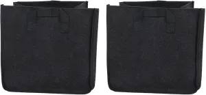 Plant Grow Bag, Soilless High Tensile Strength Felt Plant Grow Container Black for Vegetables for Saplings for Plants for Flowers((15 gallons) 35 * 35 * 35)