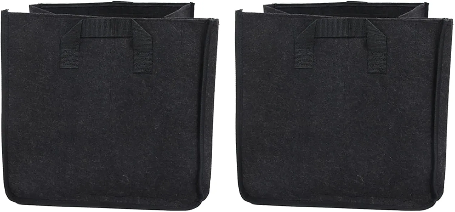 Plant Grow Bag, Soilless High Tensile Strength Felt Plant Grow Container Black for Vegetables for Saplings for Plants for Flowers((15 gallons) 35 * 35 * 35)