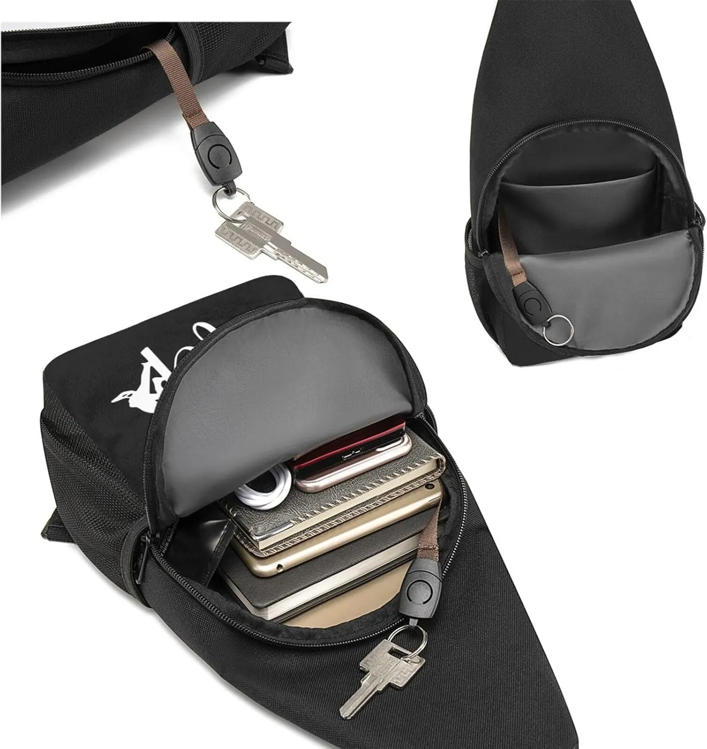 Proud Lineman's Wife Sling Bag Crossbody Backpack Shoulder Casual Daypack Bags for Men Women