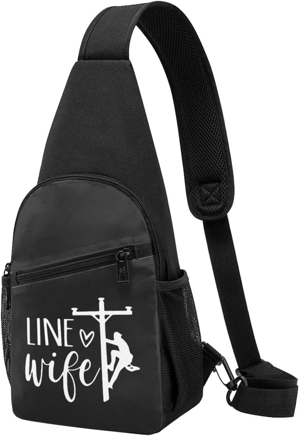 Proud Lineman's Wife Sling Bag Crossbody Backpack Shoulder Casual Daypack Bags for Men Women