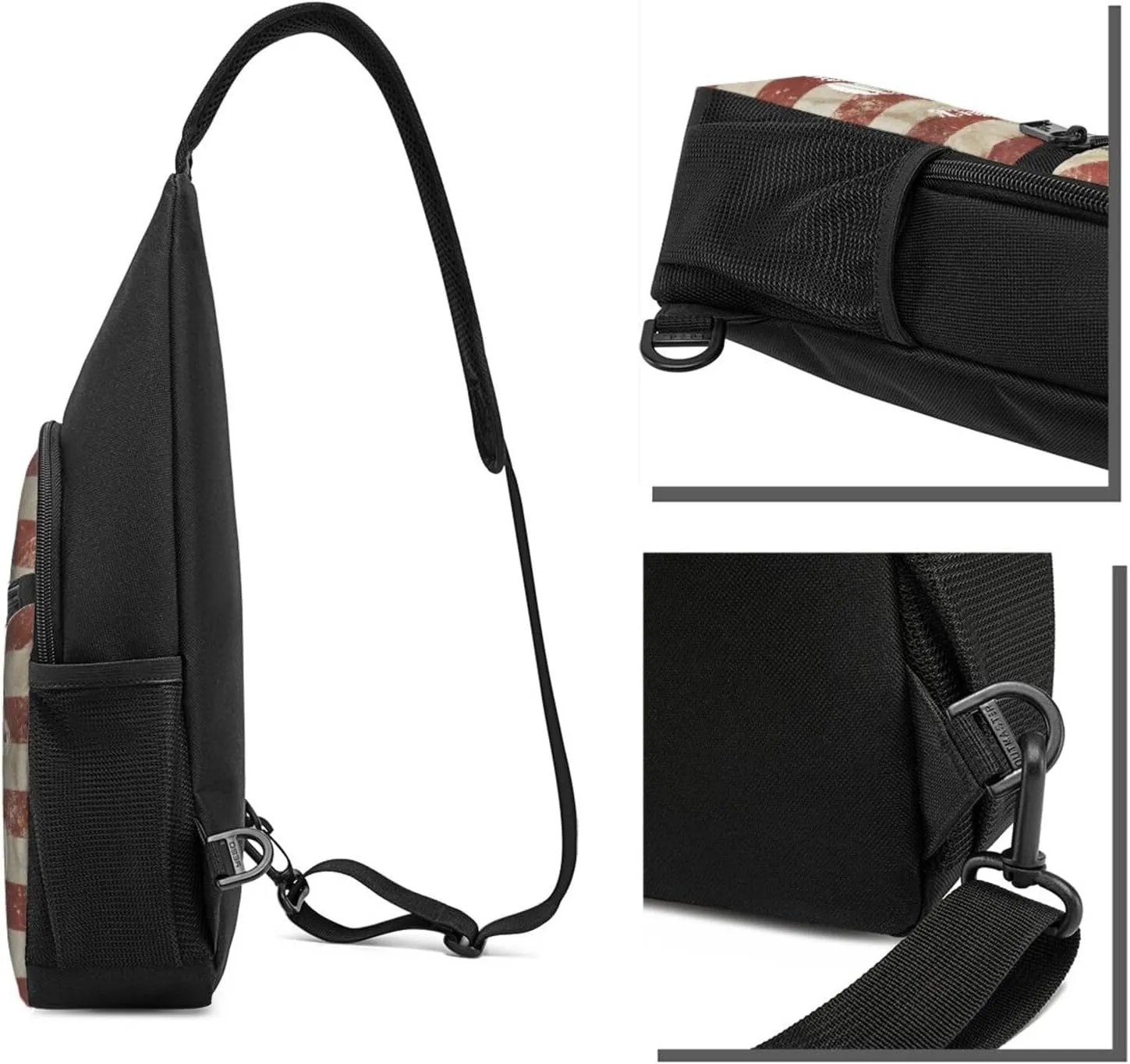 Proud U S Air Force Brat Sling Bag Crossbody Backpack Shoulder Casual Daypack Bags for Men