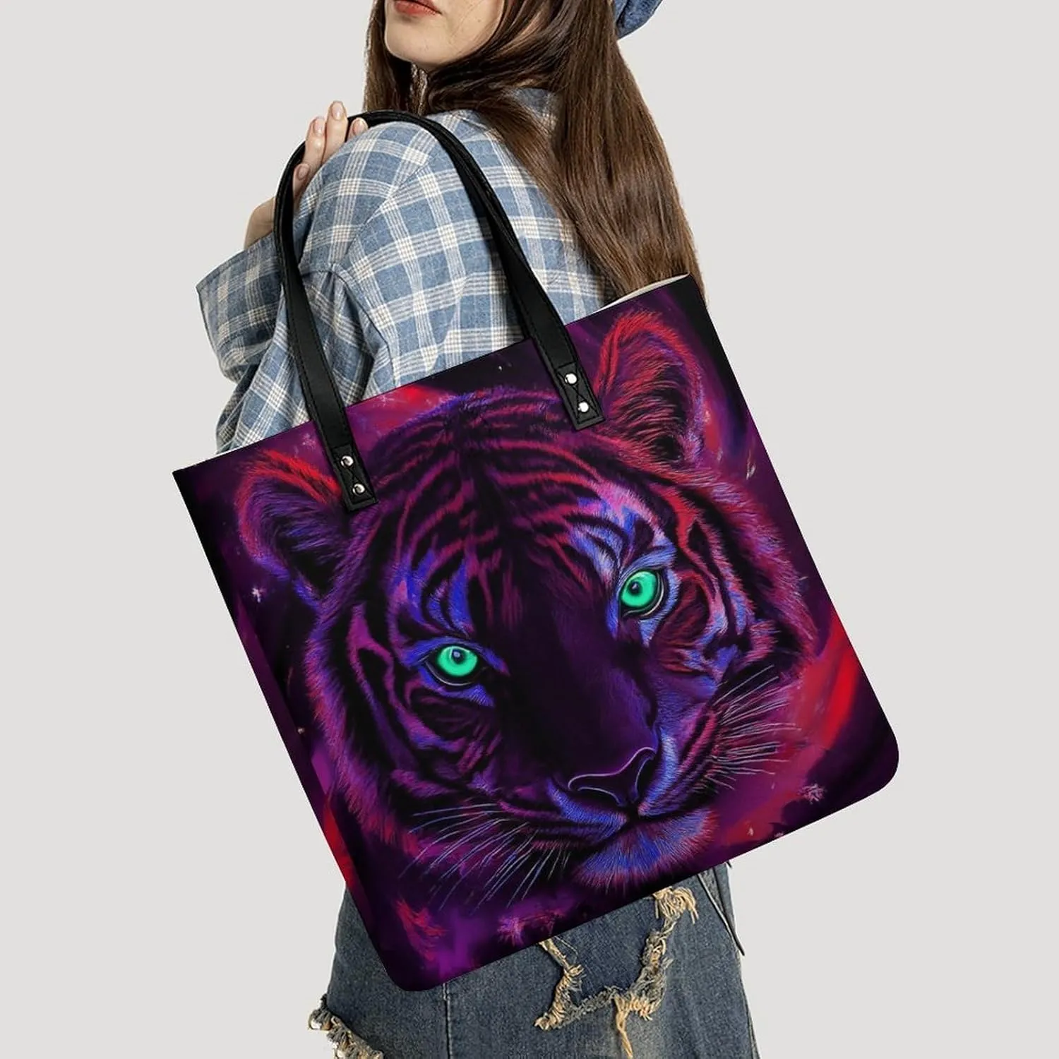 Pu Leather Tote Bag for Women Work Shoulder Bags Purses Handbags