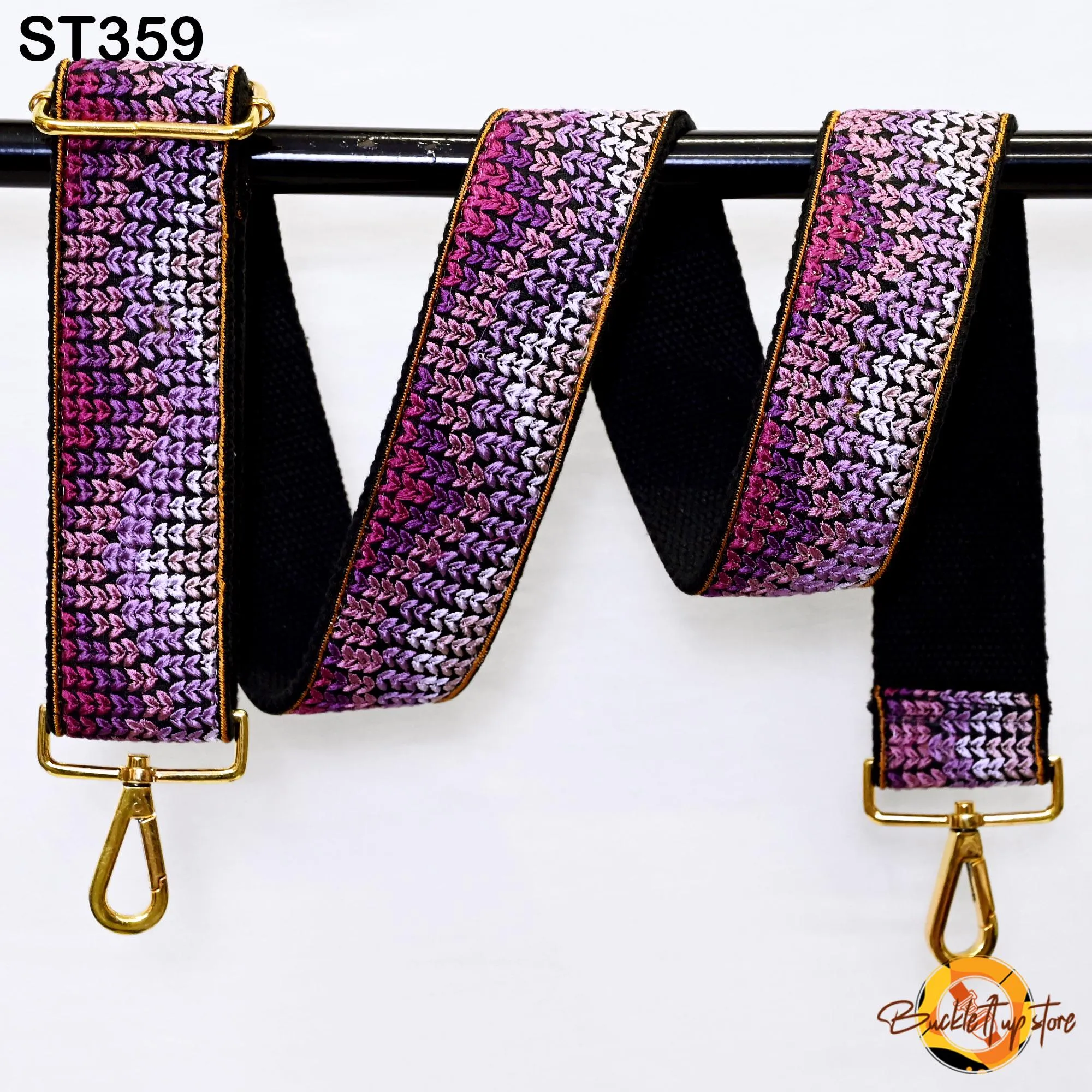 Purple Embroidery Replacement Purse Strap Gift Wife Crossbody Strap for Purses Floral Embroidered Bag Strap Boho Guitar Strap Handbag Strap