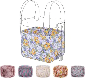 Purse Organizer Insert For Picotin 14/18/22/26 bags, Lightweight Bag Shaper Liner, Soft Women Luxury Handbag Tote Inner Bag(PC18,Blossoming)