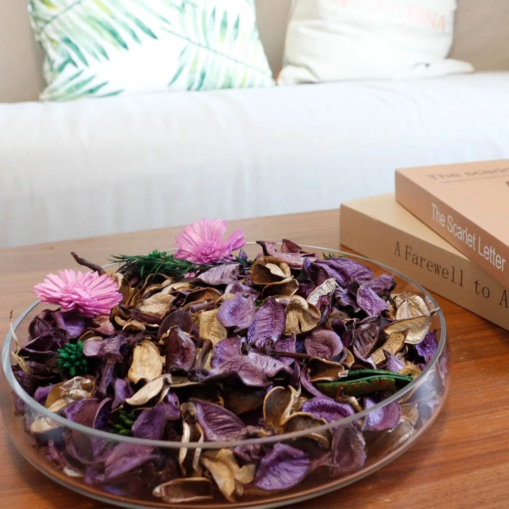 Qingbei Rina Spring Potpourri Bags,Lavender Scented Potpourri Bowl Filler,Purple Decorative Potpourri Dried Flowers,Home Fragrance Sachet of Petals, Vase Fillers,Bathroom Decor(8.4 oz)