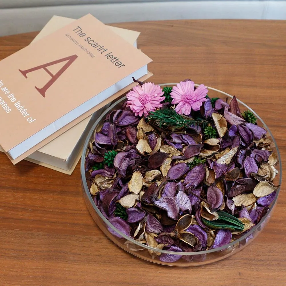 Qingbei Rina Spring Potpourri Bags,Lavender Scented Potpourri Bowl Filler,Purple Decorative Potpourri Dried Flowers,Home Fragrance Sachet of Petals, Vase Fillers,Bathroom Decor(8.4 oz)