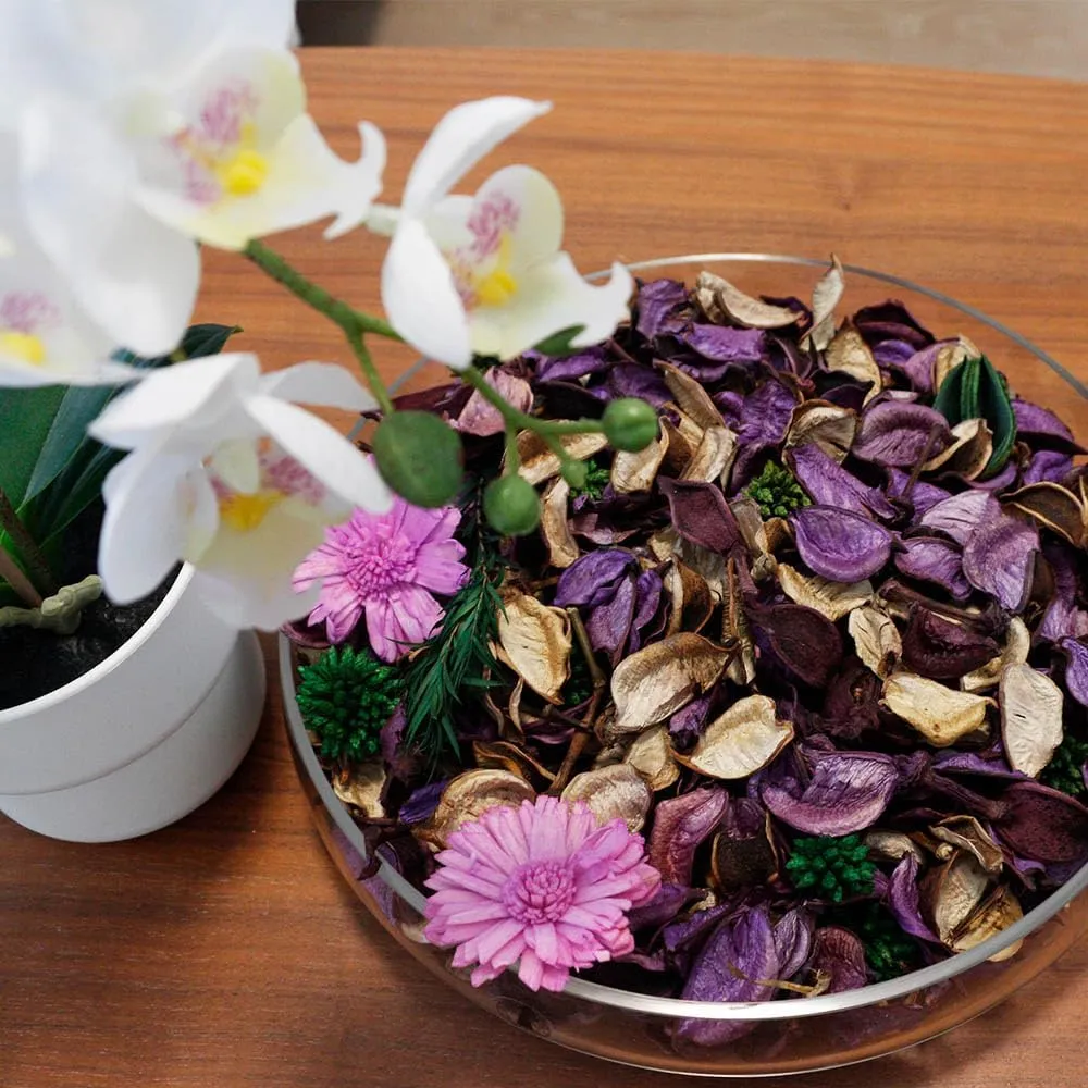 Qingbei Rina Spring Potpourri Bags,Lavender Scented Potpourri Bowl Filler,Purple Decorative Potpourri Dried Flowers,Home Fragrance Sachet of Petals, Vase Fillers,Bathroom Decor(8.4 oz)