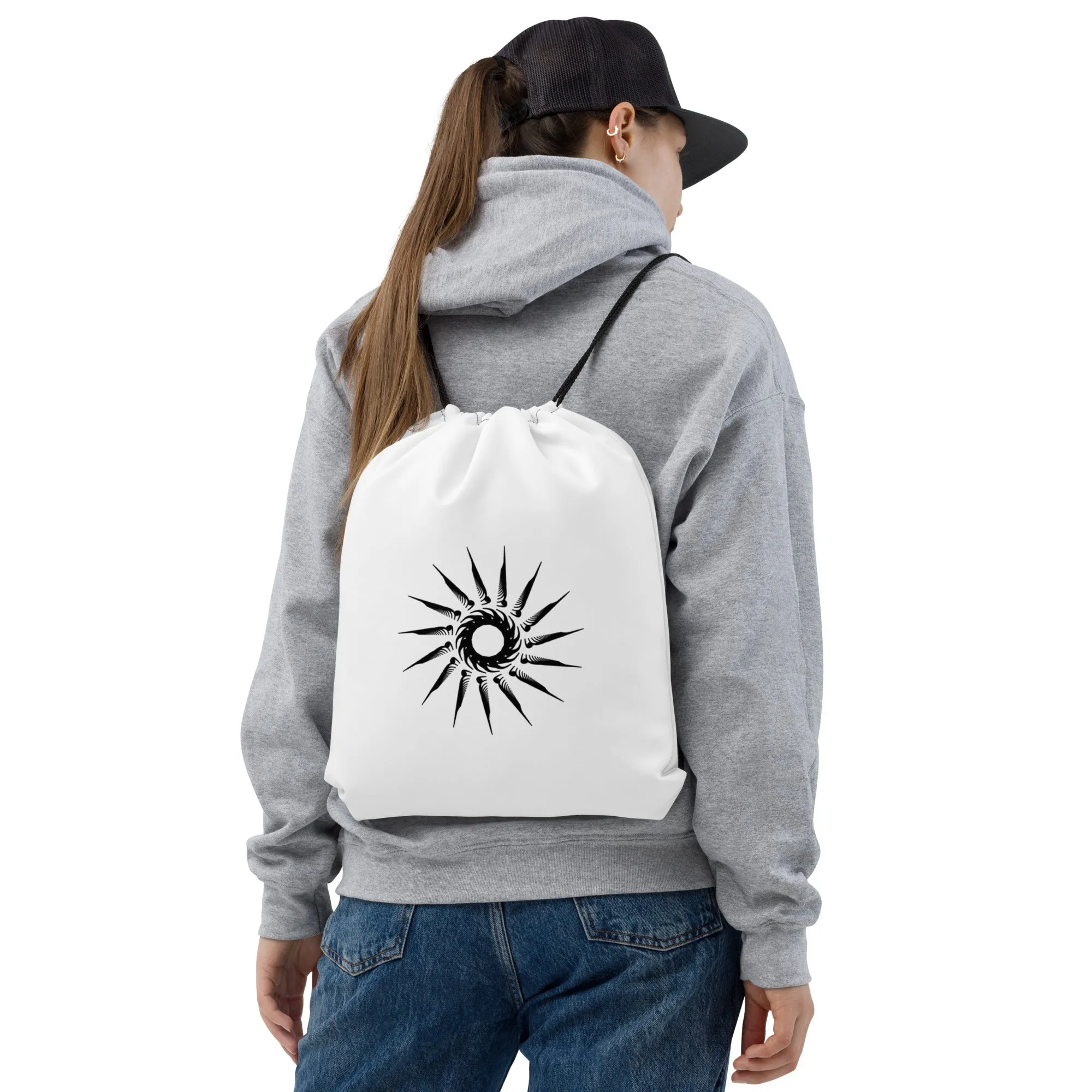 "Dark Sun Drawstring Bag
