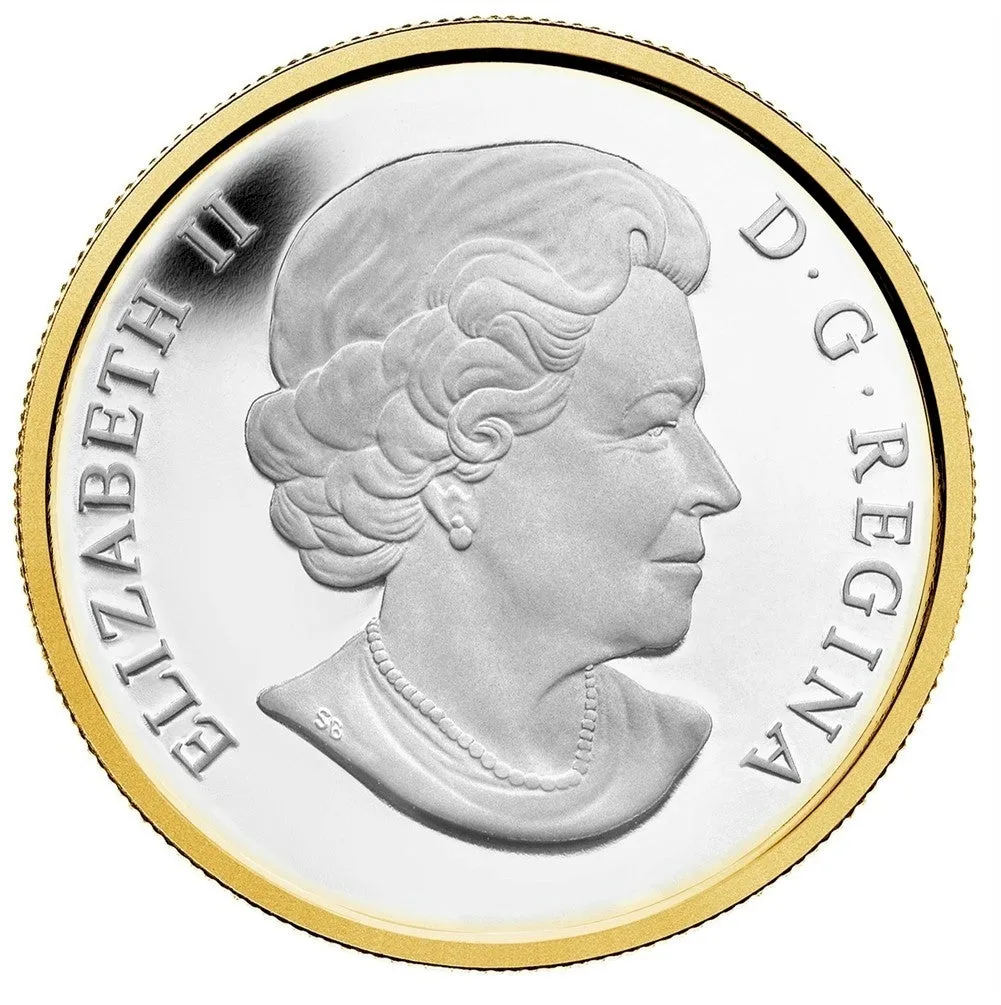 RDC 2014 Canada $20 Gilded Perched Bald Eagle (No Tax) light toning