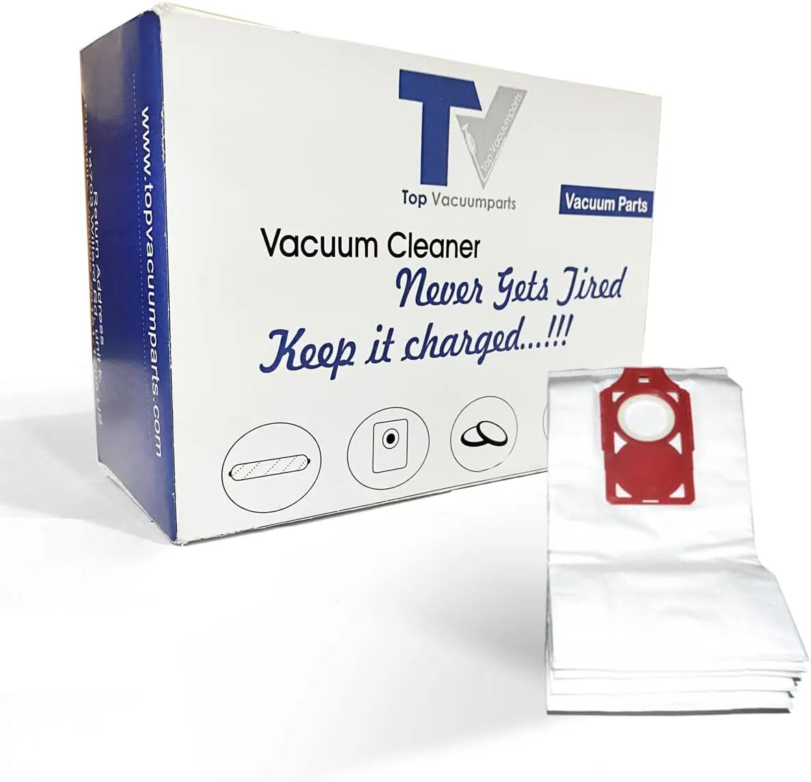 Replacement Part For Simplicity/Riccar Vibrance, Symmetry Vacuum Cleaner 6 Paper Bags W/Red Dock System