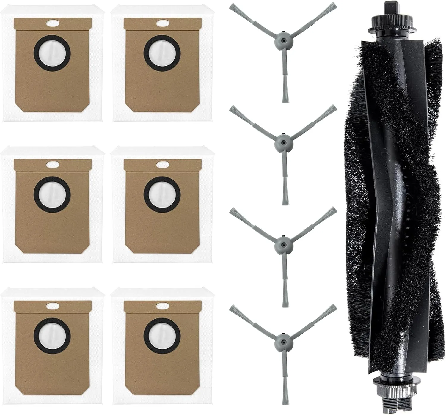 Replacement Parts Dust Bags for eufy Robovac Clean L60 SES, L50 SES Accessory kits with 6-pack Dust Bag, 4 Side Brushes, 1 Roller Brush. (15)