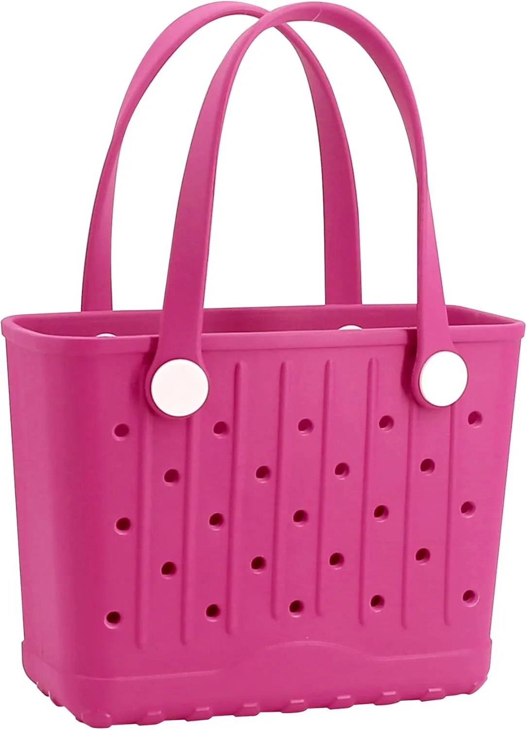 Rubber Tote Bag Small Beach Bag Waterproof Travel Bags Washable Tote Portable Open Handbag for Sports Beach Boat Outdoor