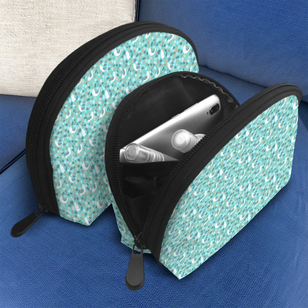 Sandpiper Cosmetics Personal Items Zipper Bags Set of 2