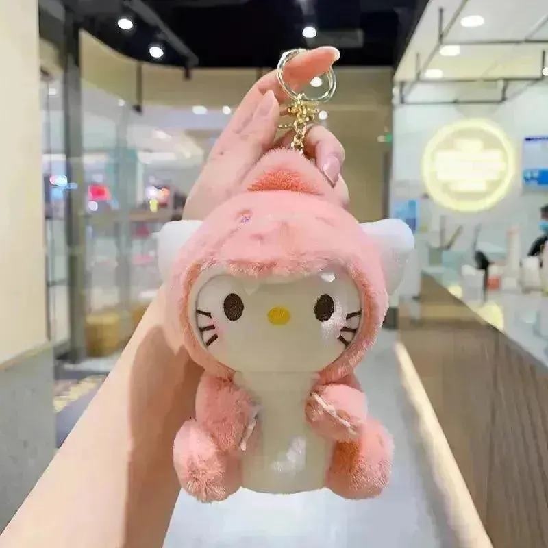 Sanrio Hooded Characters Plush Keychain
