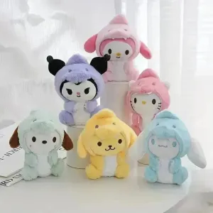 Sanrio Hooded Characters Plush Keychain