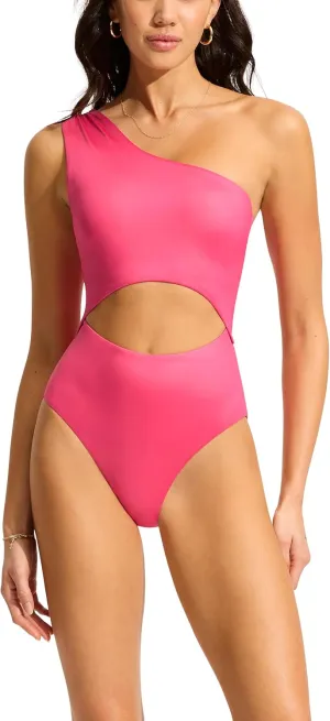 Seafolly Women's Shoulder Cut Out One Piece Swimsuit