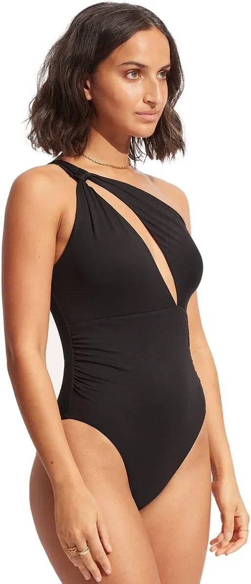 Seafolly Women's Shoulder Cut Out One Piece Swimsuit