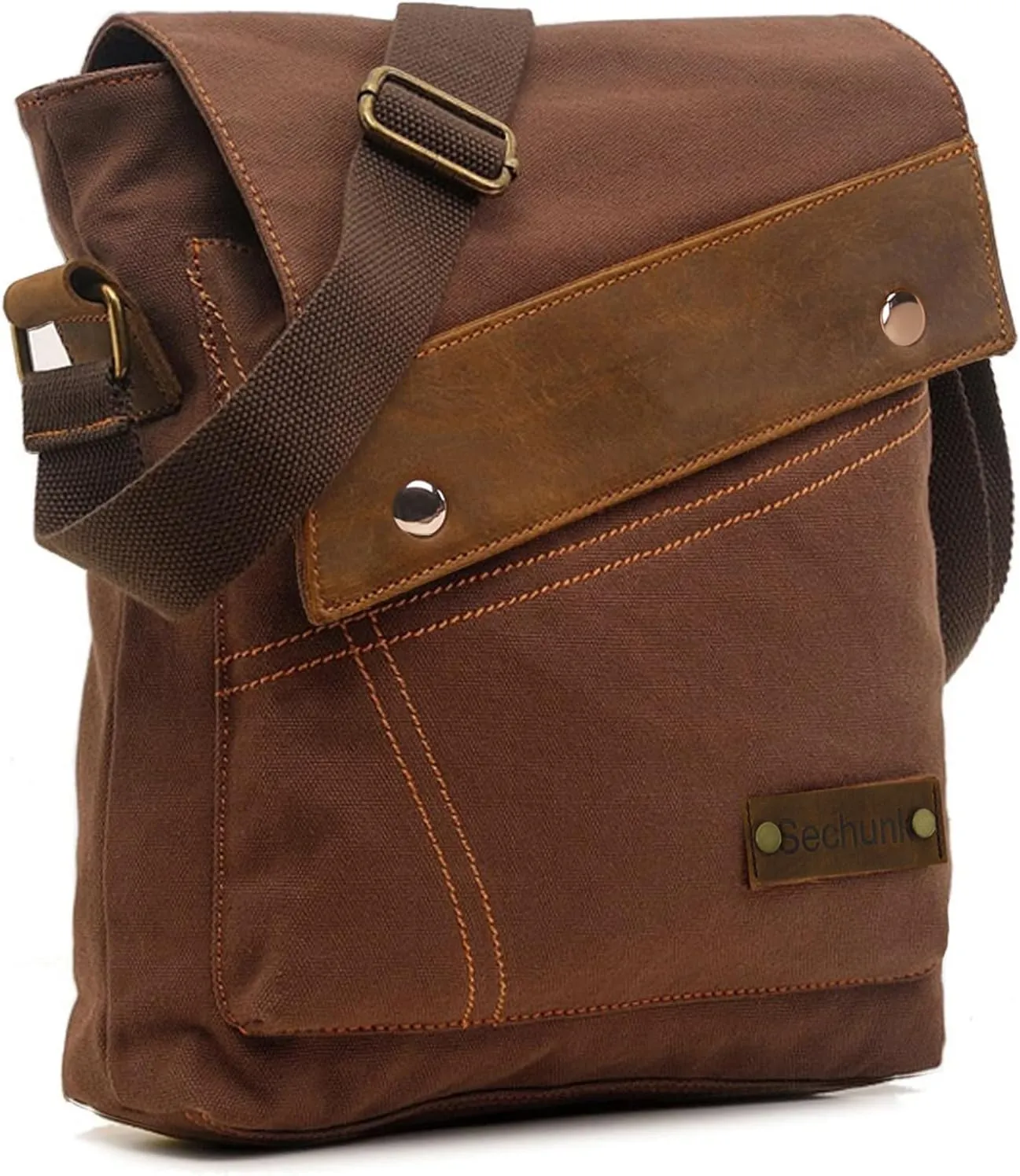 Sechunk Canvas Shoulder Bags Crossbody Bags Messenger Bags Purse Daypack for Men Women
