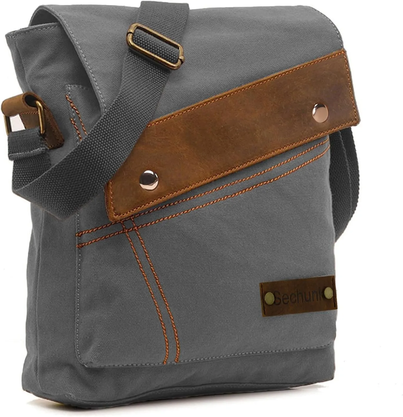 Sechunk Canvas Shoulder Bags Crossbody Bags Messenger Bags Purse Daypack for Men Women