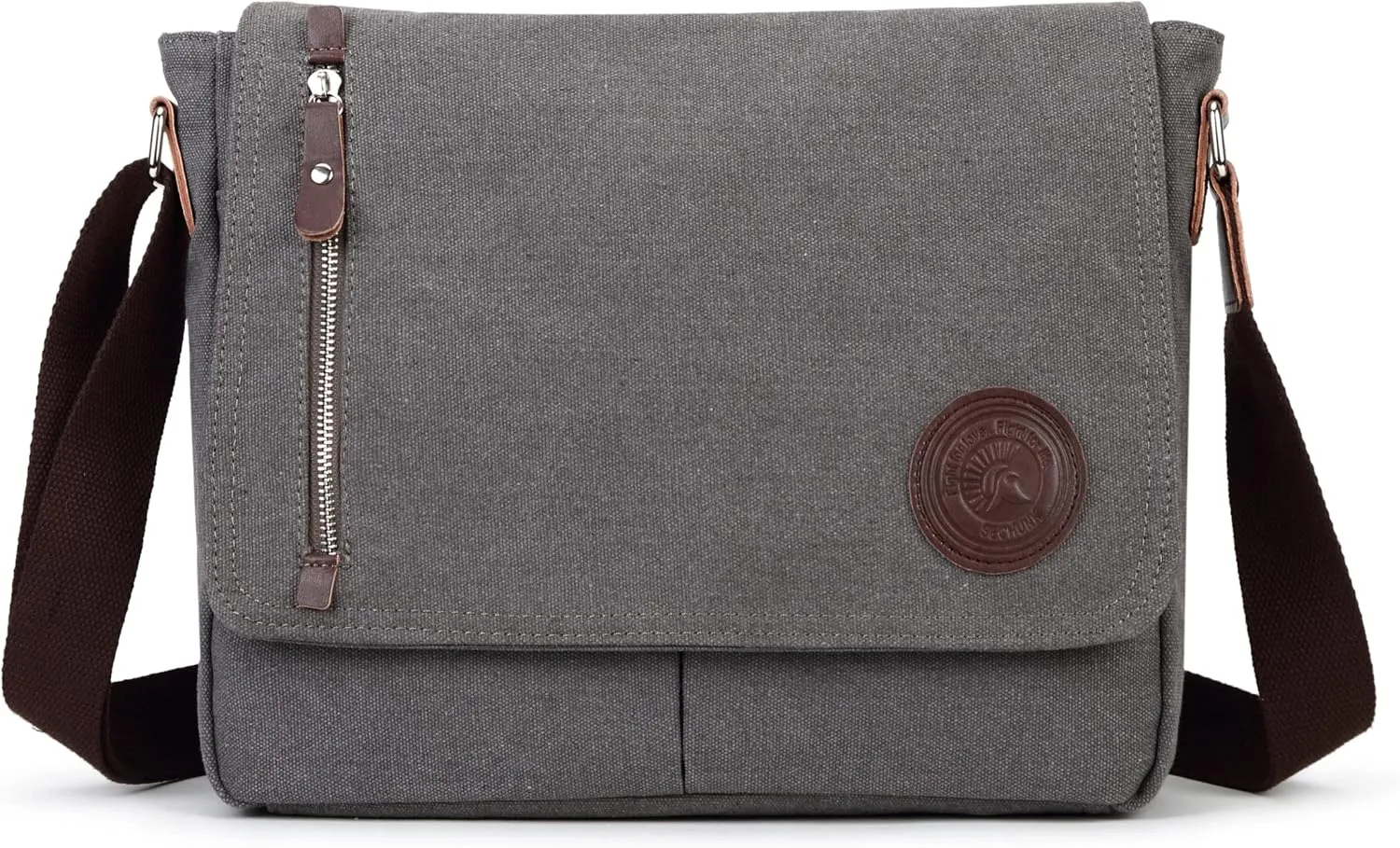 Sechunk Canvas Small Messenger Bag Vintage Shoulder bag Everyday Purse Crossbody bag for men women