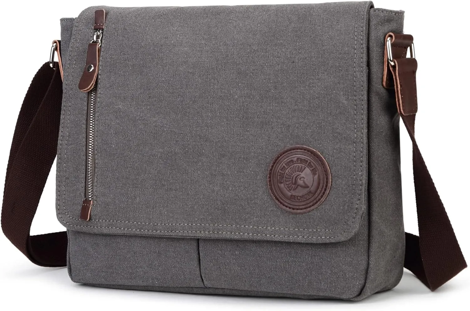 Sechunk Canvas Small Messenger Bag Vintage Shoulder bag Everyday Purse Crossbody bag for men women