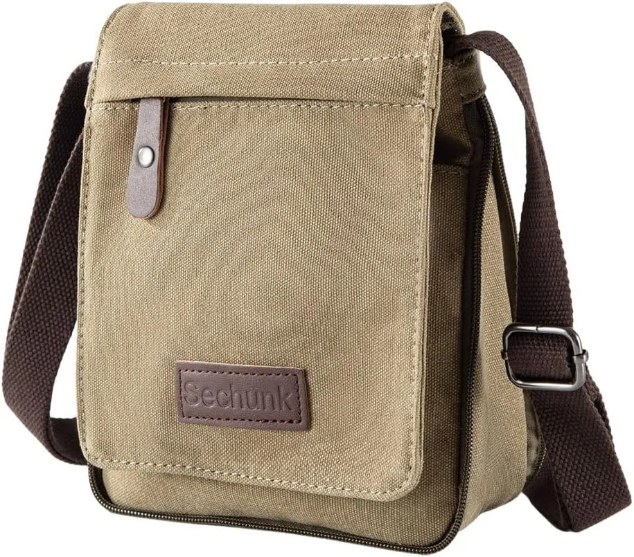 Sechunk Vintage Canvas Messenger Cross body bag Shoulder bag