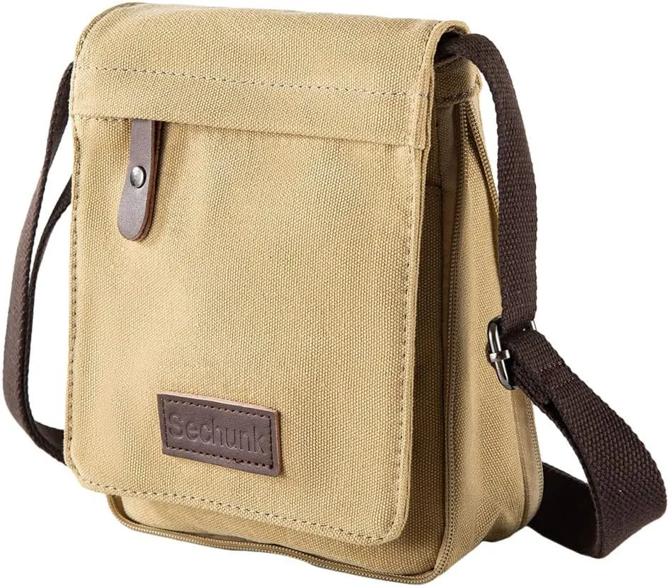 Sechunk Vintage Canvas Messenger Cross body bag Shoulder bag
