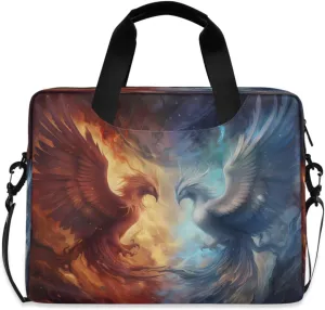 senya Laptop Bag Computer Bags Messenger Shoulder Bag Briefcase Orange White Phoenix for Business Office Work