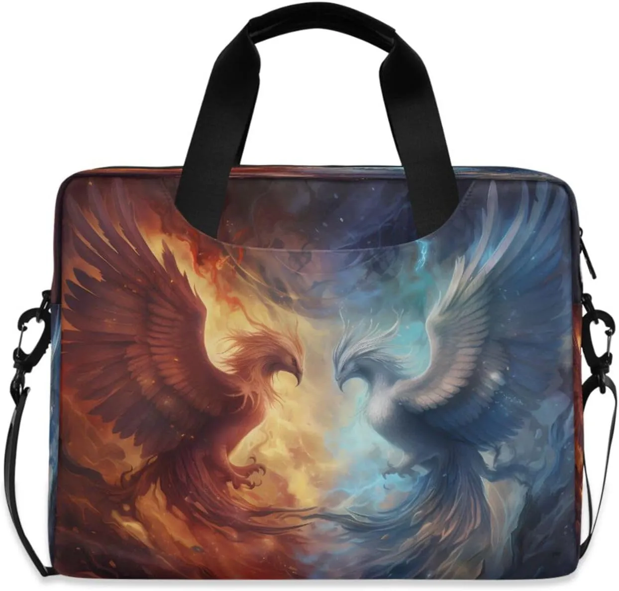 senya Laptop Bag Computer Bags Messenger Shoulder Bag Briefcase Orange White Phoenix for Business Office Work