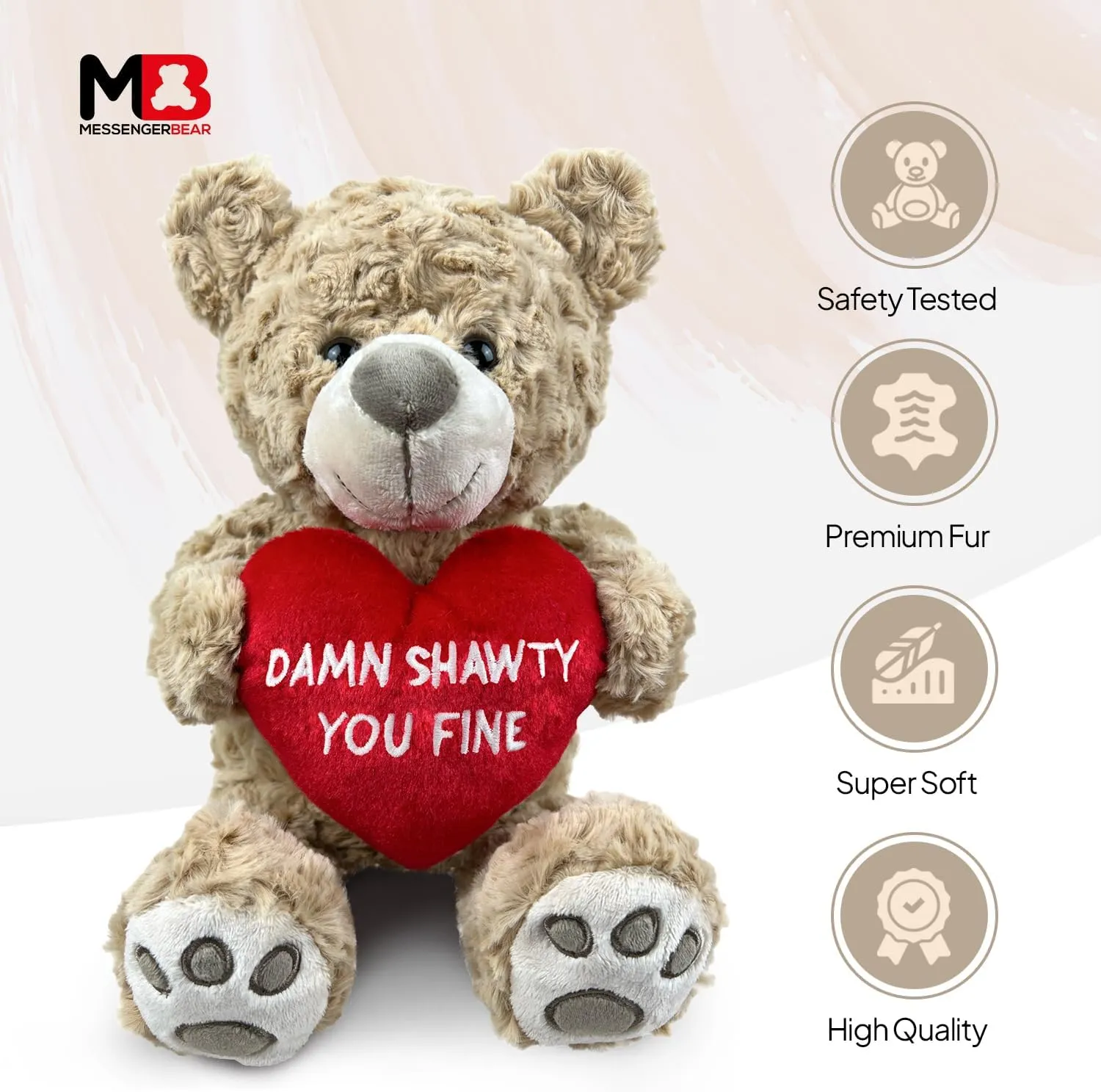 Shawty You Fine Teddy Bear 10” Sitting | Shawty You Fine Stuffed Animal | Funny Gifts for Girlfriend
