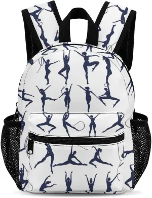 Silhouettes Rhythmic Gymnastics Backpack Cute Laptop Bag Mini Shoulder Bags Travel Casual Daypacks 13 Inch