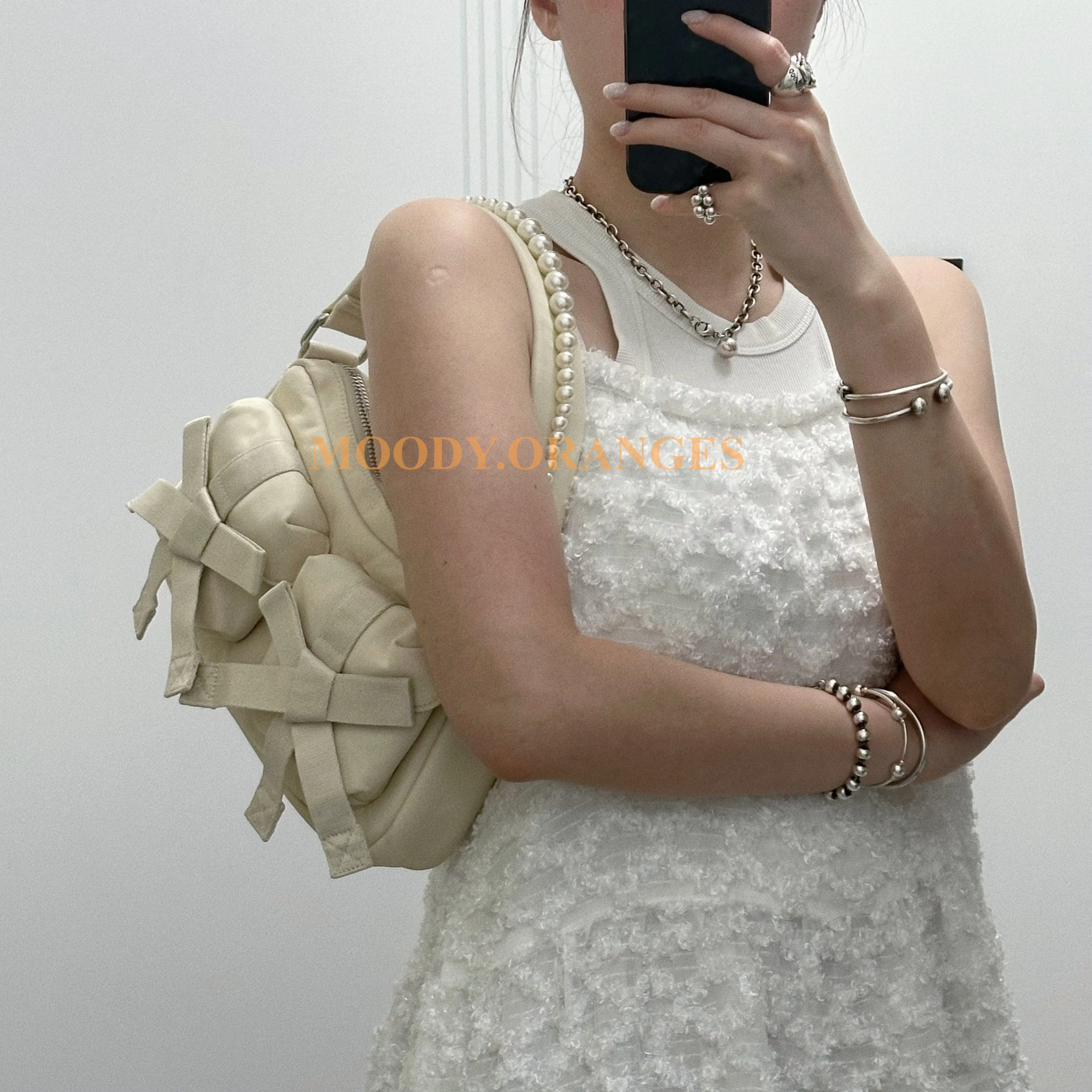 Simone Rocha Black Classic Bow shoulder bag