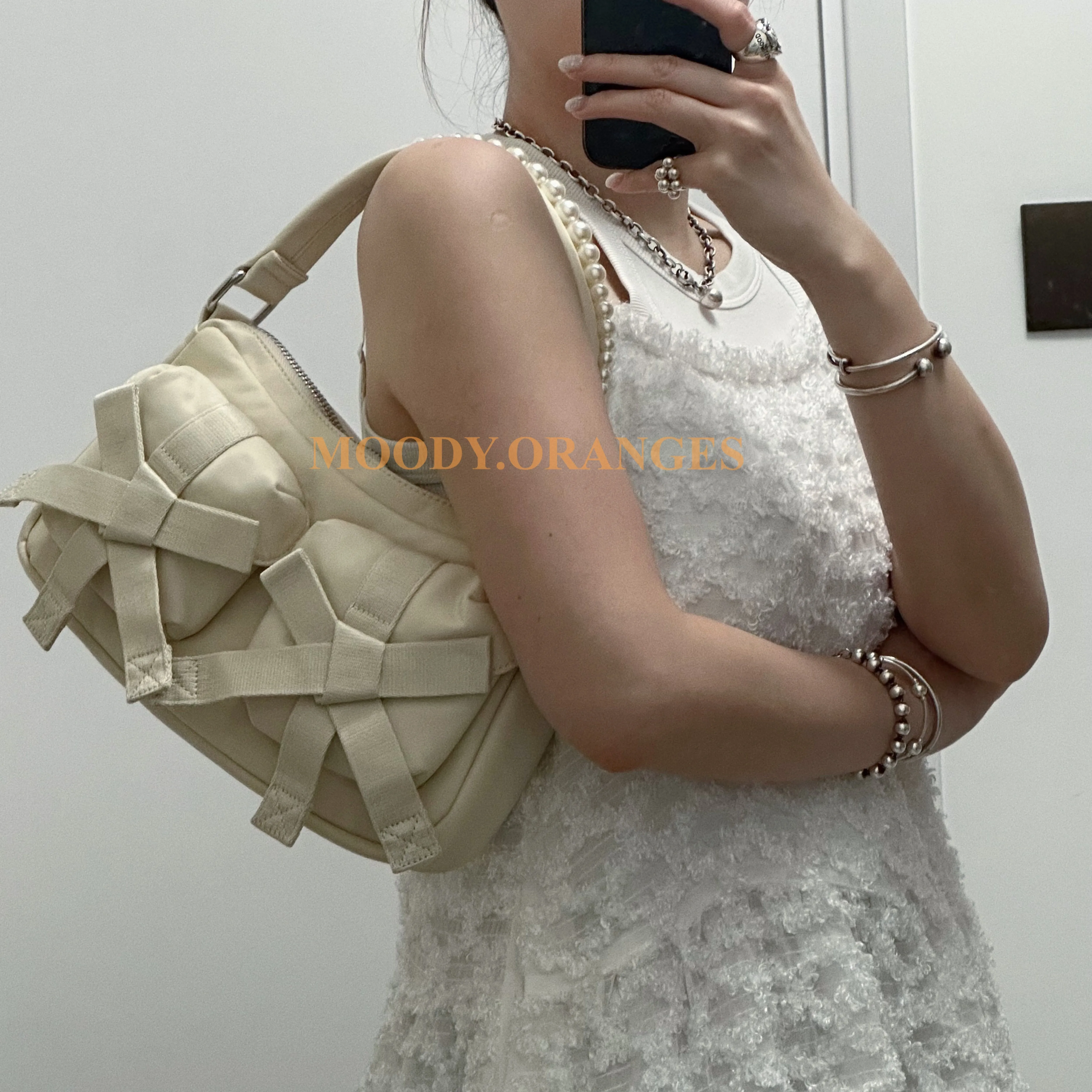 Simone Rocha Black Classic Bow shoulder bag